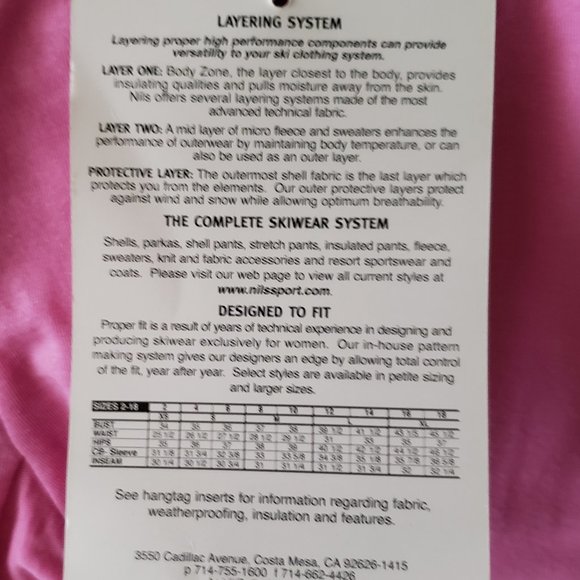 **SOLD**Nils Body Zone Lightweight Capri Bottom Base Layer ~Lounge Wear~PJs M - Picture 7 of 8